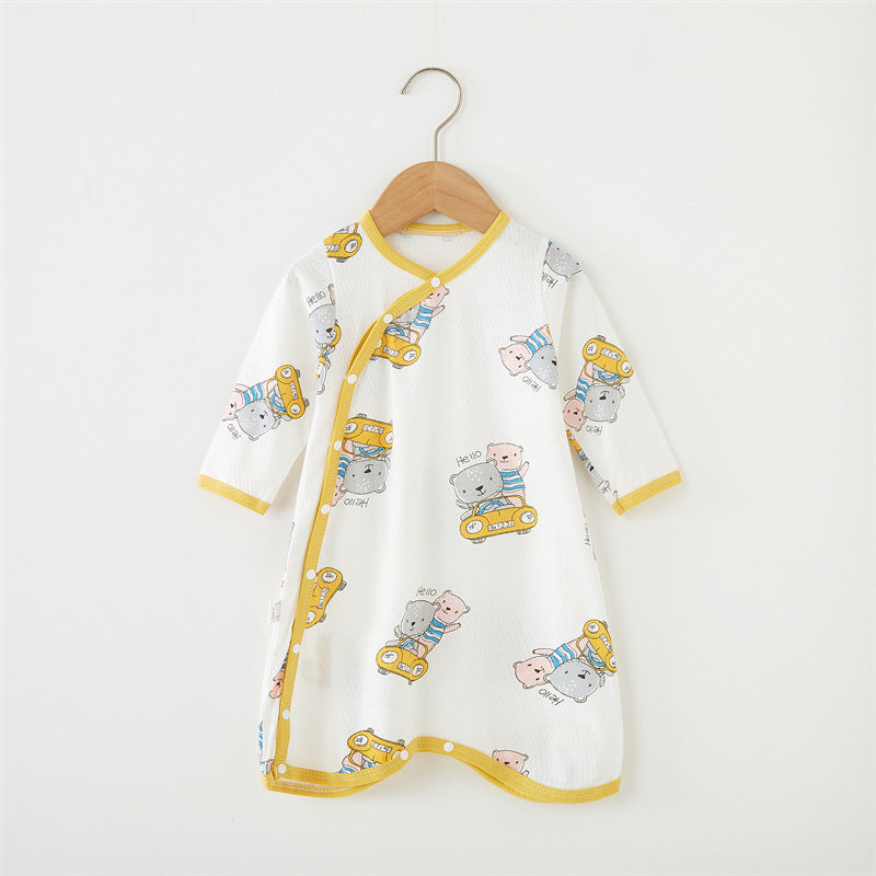 Baby Cotton Long Sleeve Romper for Summer Sleepwear