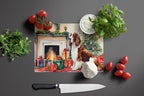 Welsh Springer Spaniel Cozy Christmas Glass Cutting Board