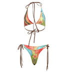Hip Lifting Strap Print Bikini Set – Sexy Two-Piece for Women