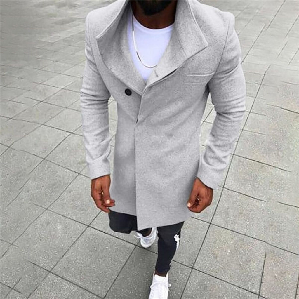 Long-Sleeved Windbreaker Coat