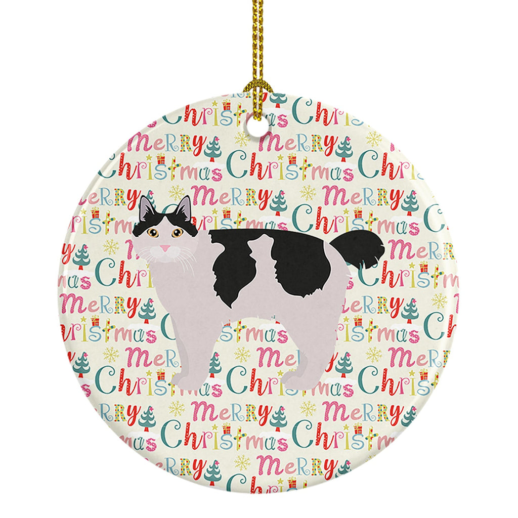 Kurilian Bobtail #2 Cat Christmas Ceramic Ornament