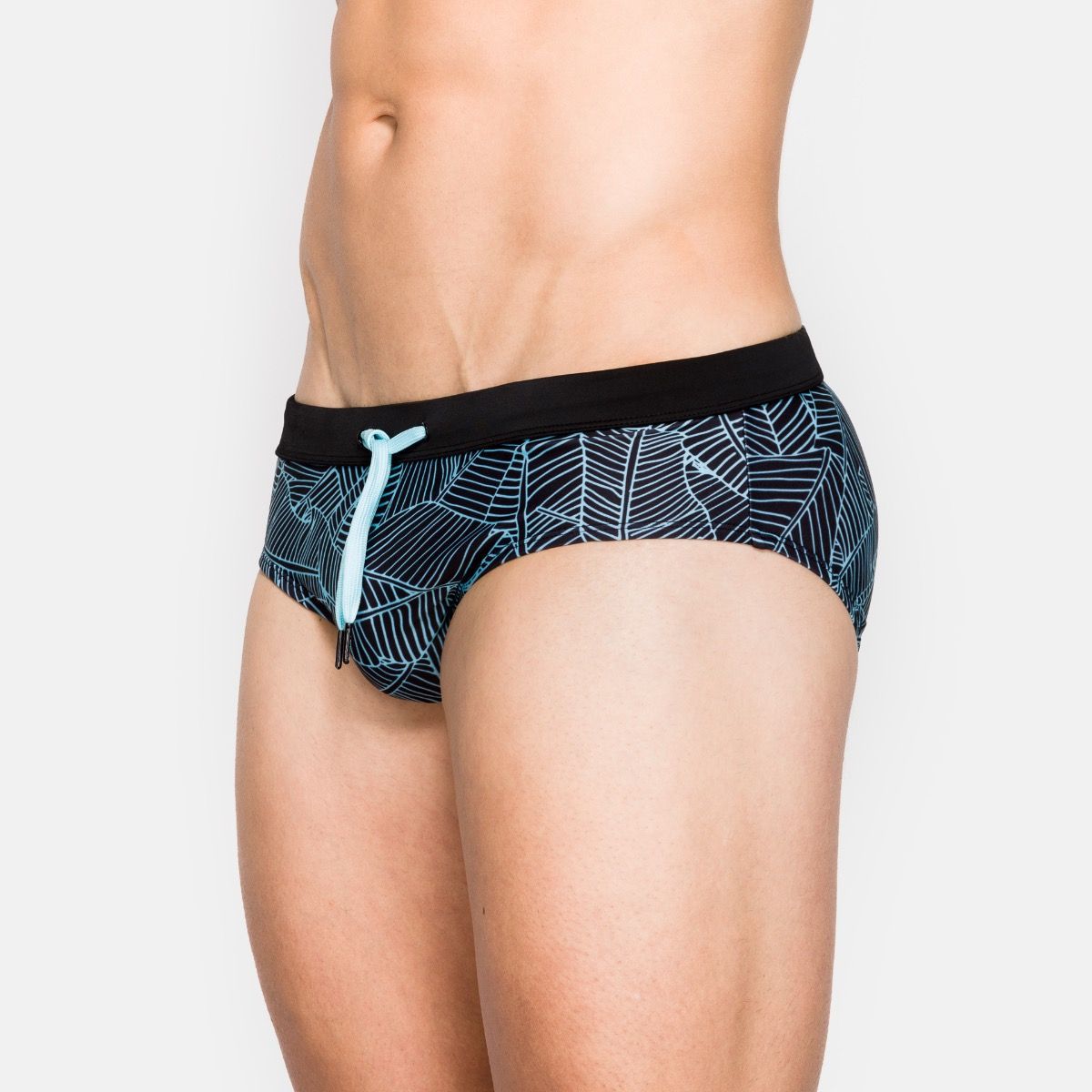 Men's Leaf Print Swim Briefs