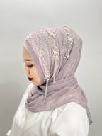 Fashion Muslim Hijab Scarf with Beads and Tassels