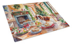 Cavalier Spaniel Christmas Cookies Glass Cutting Board
