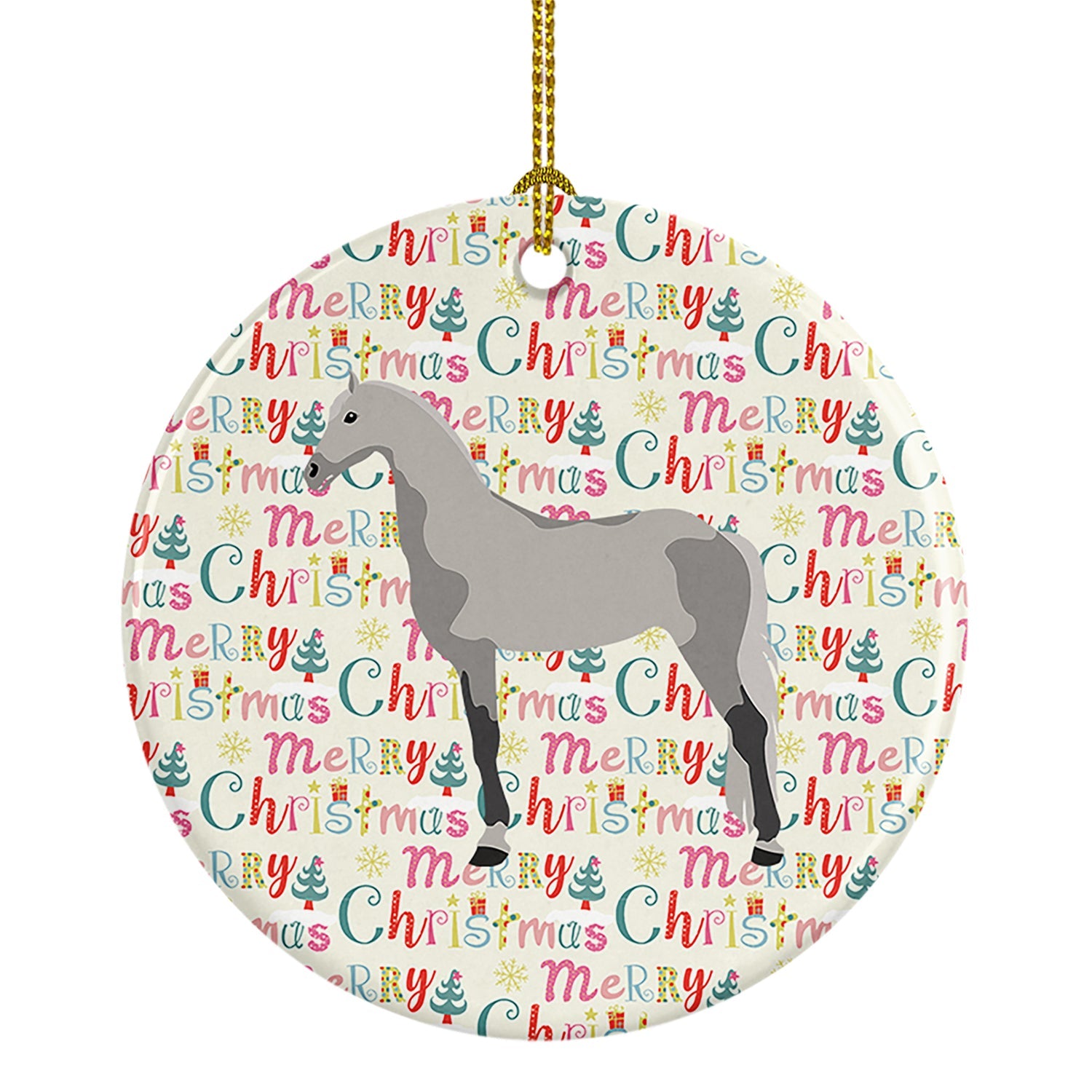 Orlov Trotter Horse Christmas Ceramic Ornament