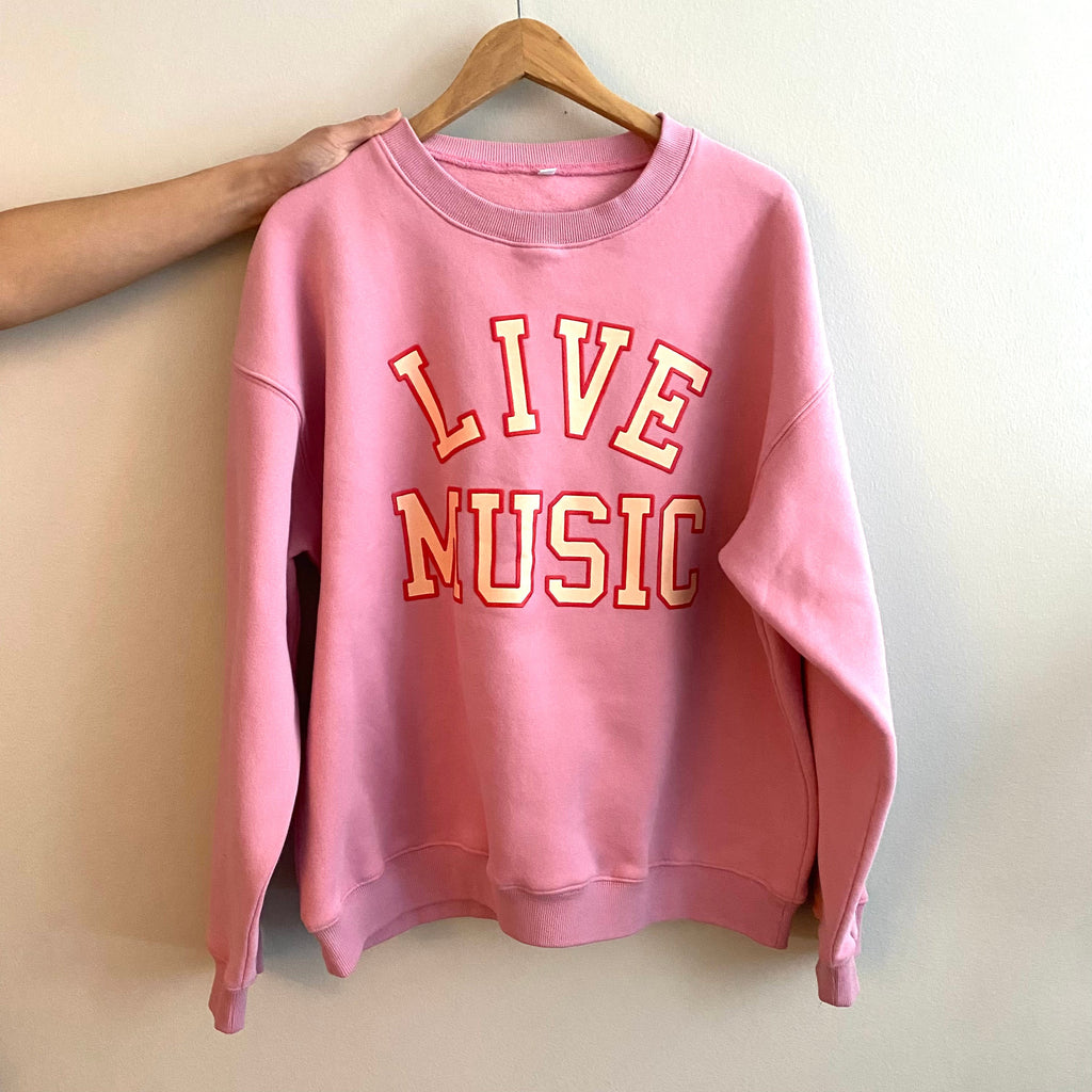Live Music Lover Oversized Sweatshirt | Streetwear