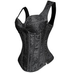European Style Floral Shaping Bodysuit with Straps