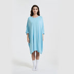 Short Sleeve Printed Cotton Nightgown for Women