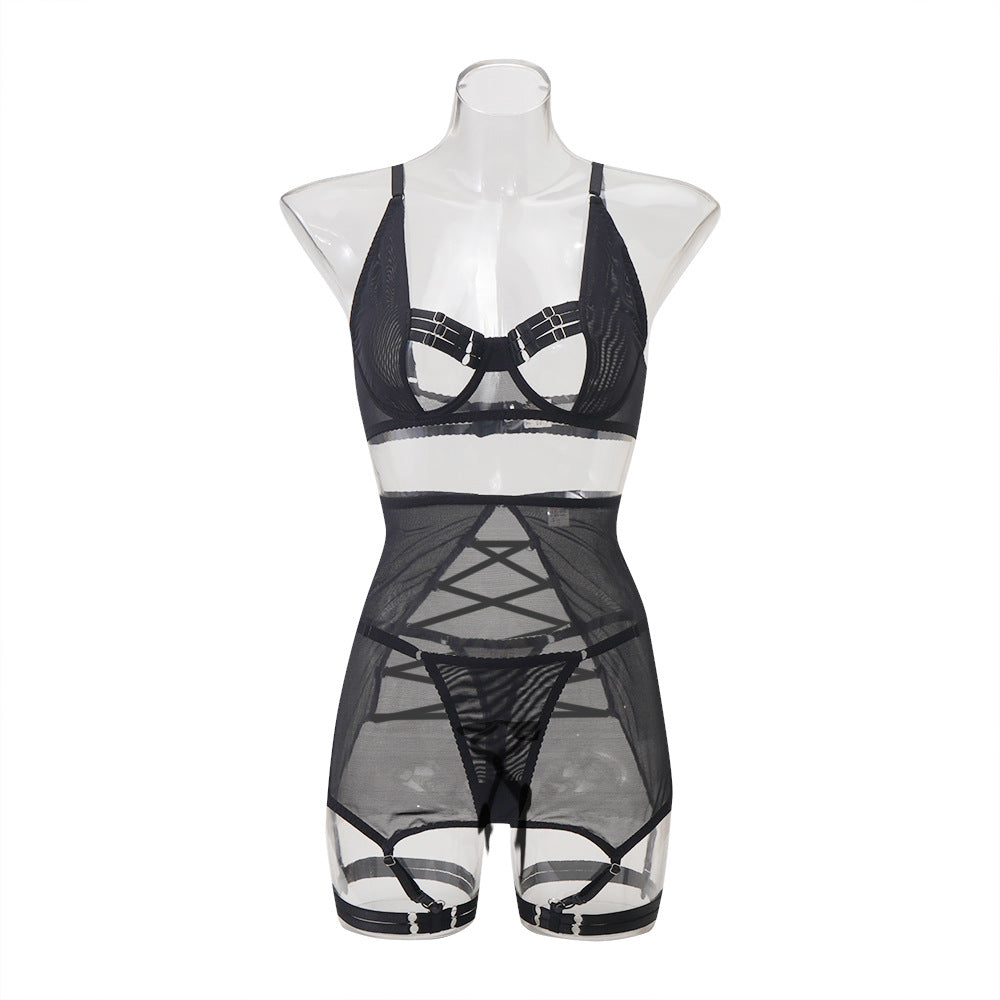 2023 Summer New Women's Lingerie Set with Sheer Mesh