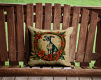 Italian Greyhound Christmas Flowers Throw Pillow