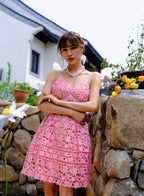 SP Autumn/Winter New Pink Lace Camisole Dress