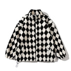 Men's Rhombus Loose Work Jacket for Couples