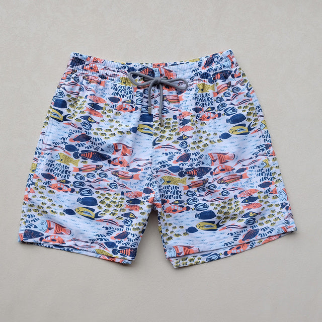 High Quality Multicolor Turtles 4-Way Stretch Board Shorts