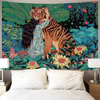 Christmas Polyester Fabric Tapestry for Festive Decor