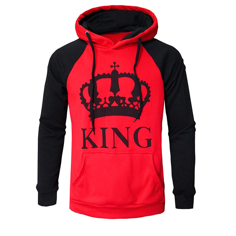 Color Matching Hooded Pullover Couple Sweater | Streetwear