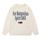 American Street Fashion Loose Long Sleeve Pullover Sweater | Streetwear