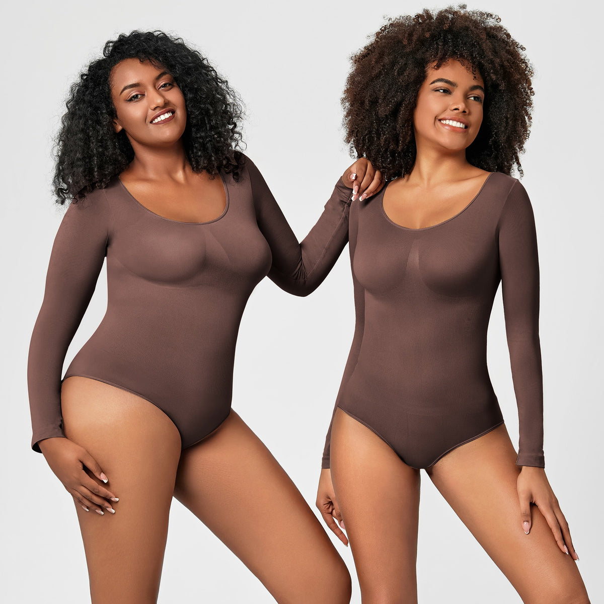 Women's Seamless Long Sleeve Corset Jumpsuit