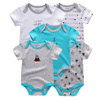 Baby Bodysuit, Jumpsuit, Printed - Five Pieces Set