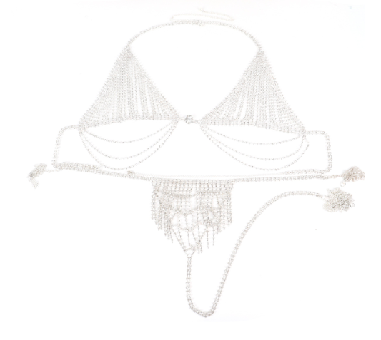 Rhinestone Bra Body Chain