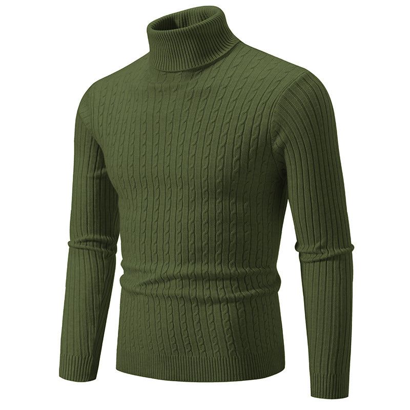 Men's Casual High Collar Pullover Sweater | Streetwear
