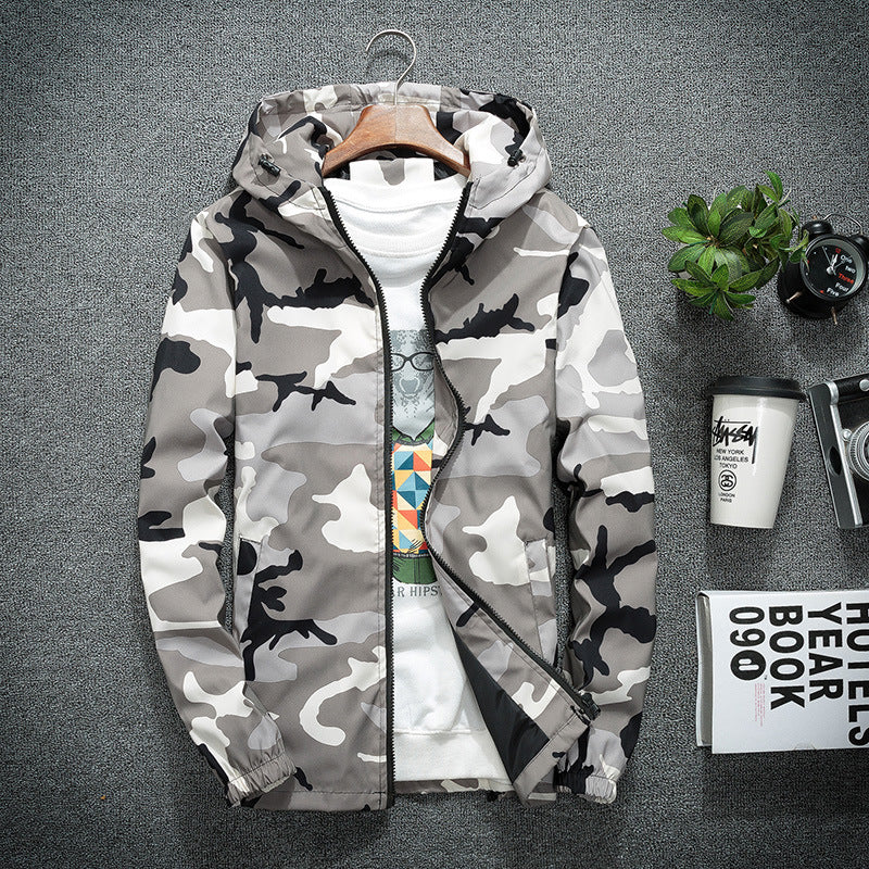 Autumn Hip Hop Jacket for Men and Women with Camouflage