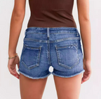 Women's Ripped Button Wadding Shorts