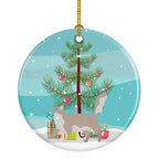 Chantilly Tiffany Cat Christmas Ceramic Ornament
