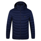 2024 Men's USB Heated Hooded Cotton Jacket