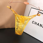 New Low-rise Lace Transparent Adjustable Thong Panties