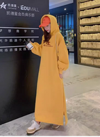 Extra Long Fleece Over Knee Sweater Dress Skirt