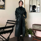 PU Leather Motorcycle Windbreaker Jacket Coat