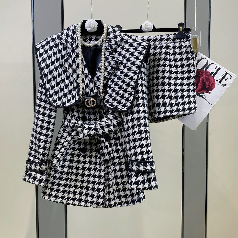 Celebrity Thousand Bird Lattice Small Fragrance Jacket