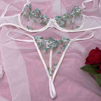 "Sexy Sheer Three-Piece Lingerie Set for Women"