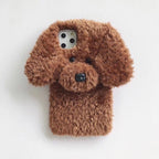 3D Teddy Dog Plush Phone Case for iPhone 11