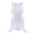 Gothic Lace Bodysuit and Dress Set for Ball Gowns
