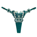 Blurred Butterfly Color Embroidered Adjustable Thong