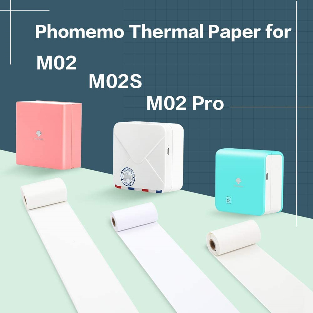 Phomemo Thermal Photo Sticker Paper, 3 Rolls
