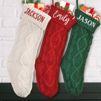 Embroidered Christmas Knit Socks