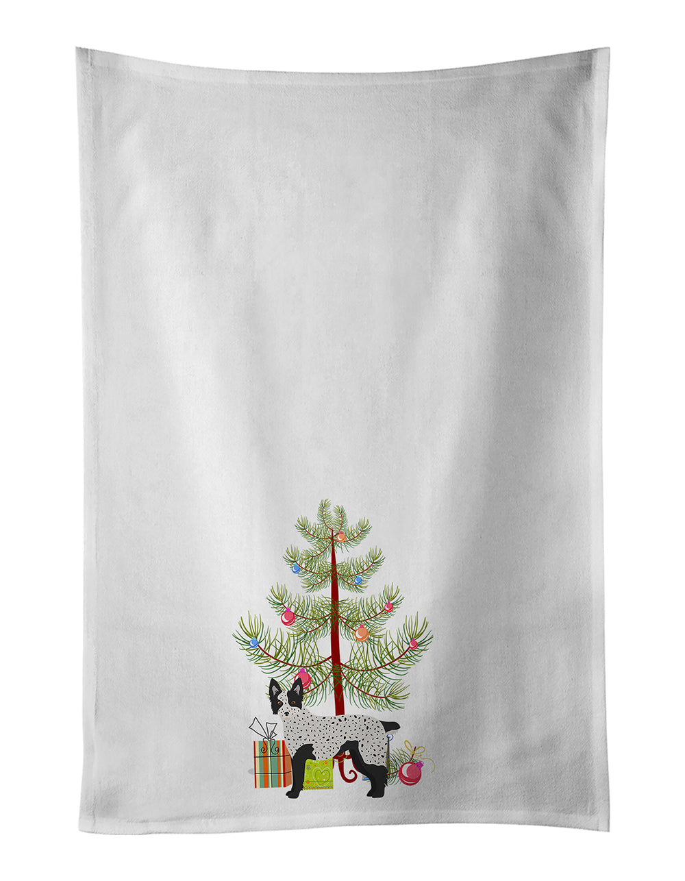 Texas Heeler Christmas Tree Kitchen Towel Set of 2