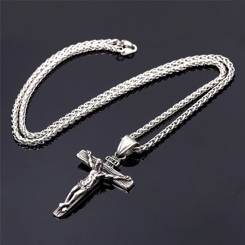 [Duplicate] Stainless Steel Jesus Cross Necklace with Chain | Christian Jewelry