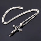 [Duplicate] Stainless Steel Jesus Cross Necklace with Chain | Christian Jewelry