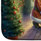 Finnish Spitz and Santa Claus Dish Drying Mat