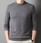 Men's Round-neck Long-sleeved Knitted Sweater