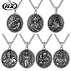 Titanium Steel Sacred Heart Jesus Pendant Necklace