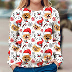 Christmas Printed Round Neck T-shirt for Women | Streetwear