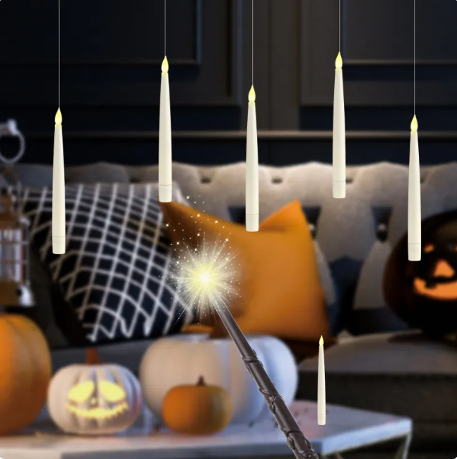Suspension Remote Control Electronic Candle Set - Christmas Holiday Home Decor