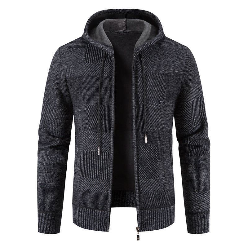Plus Size Loose Zipper Wool Casual Jacket