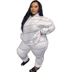 Plus Size Women's Pullover Sweater Two-Piece Set | Streetwear