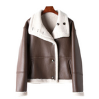 Grain Leather Coat