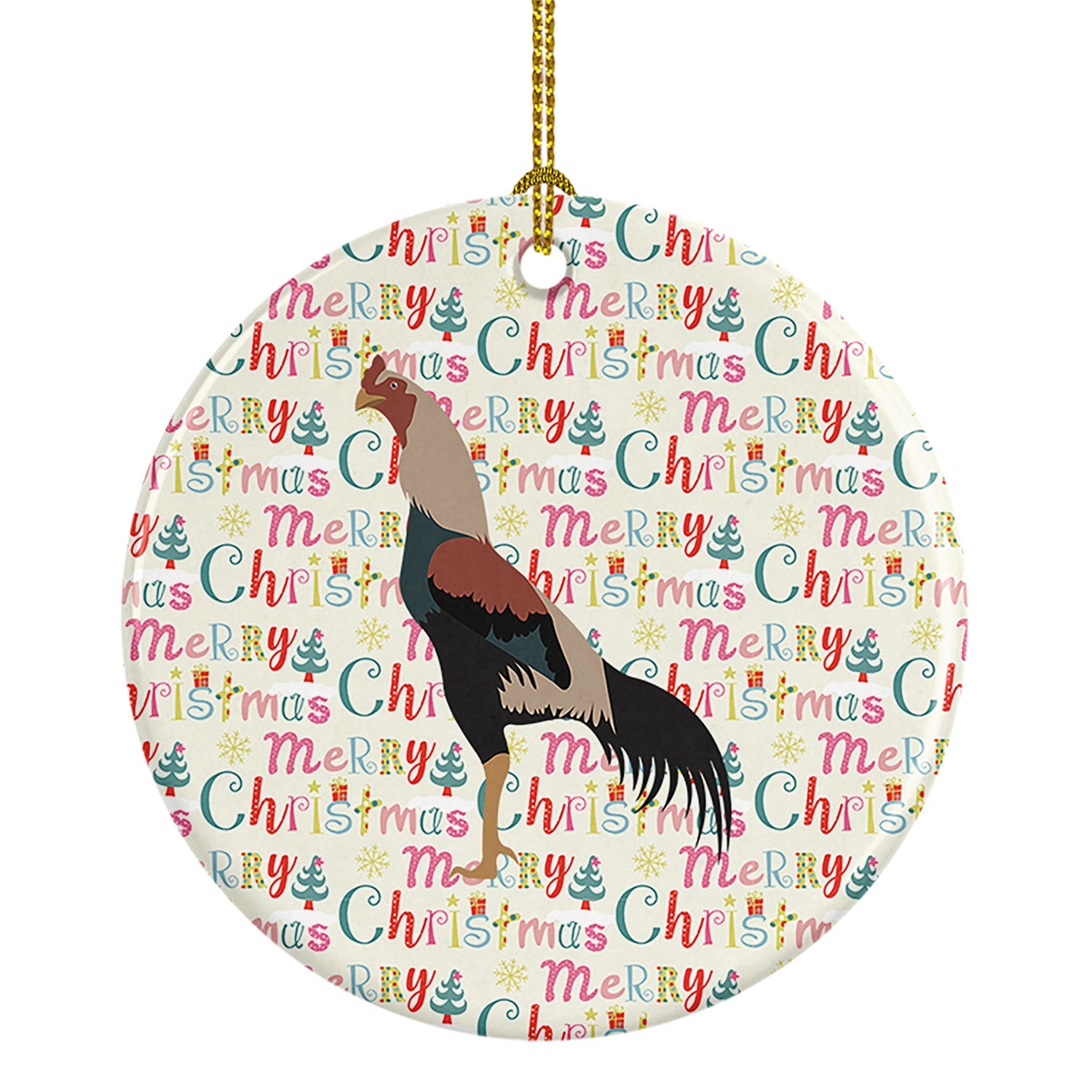 Kulang Chicken Christmas Ceramic Ornament